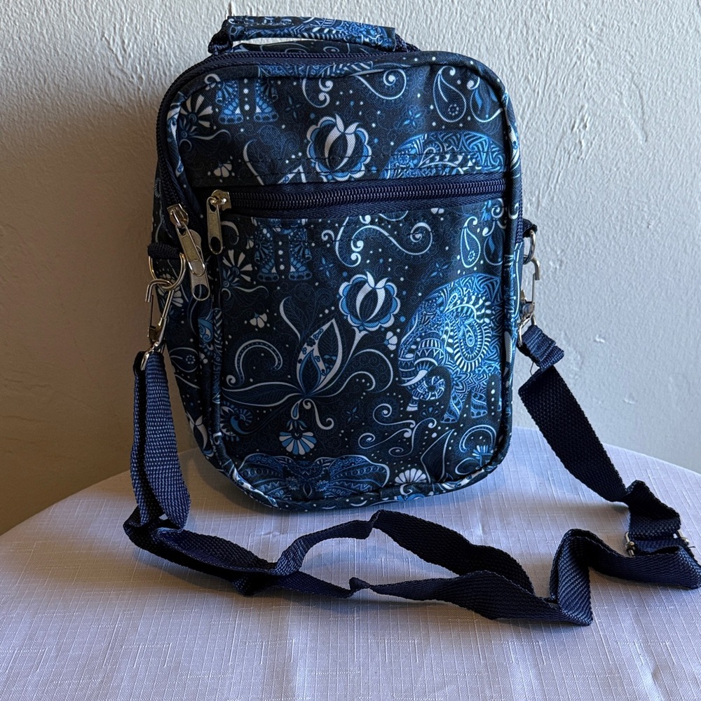 Stylish Blue Patterned Men's Bag